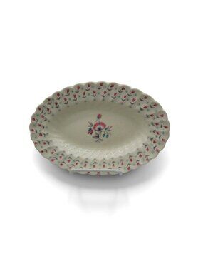 Myott Olde Chelsea Miniature Oval Tray Floral England Vintage